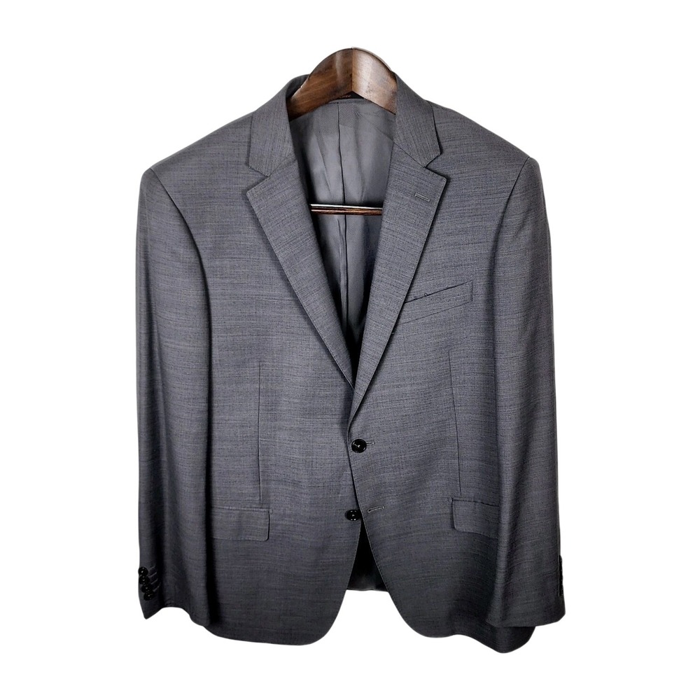 Lauren Ralph Lauren LRL Wool Suit Jacket Mens 42R Gray Natural Stretch Career